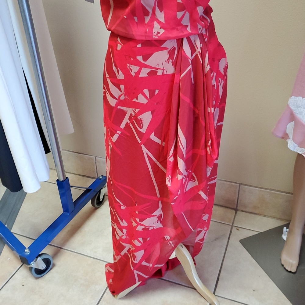 New Halston Heritage One Shoulder Dress - Picture 3 of 7